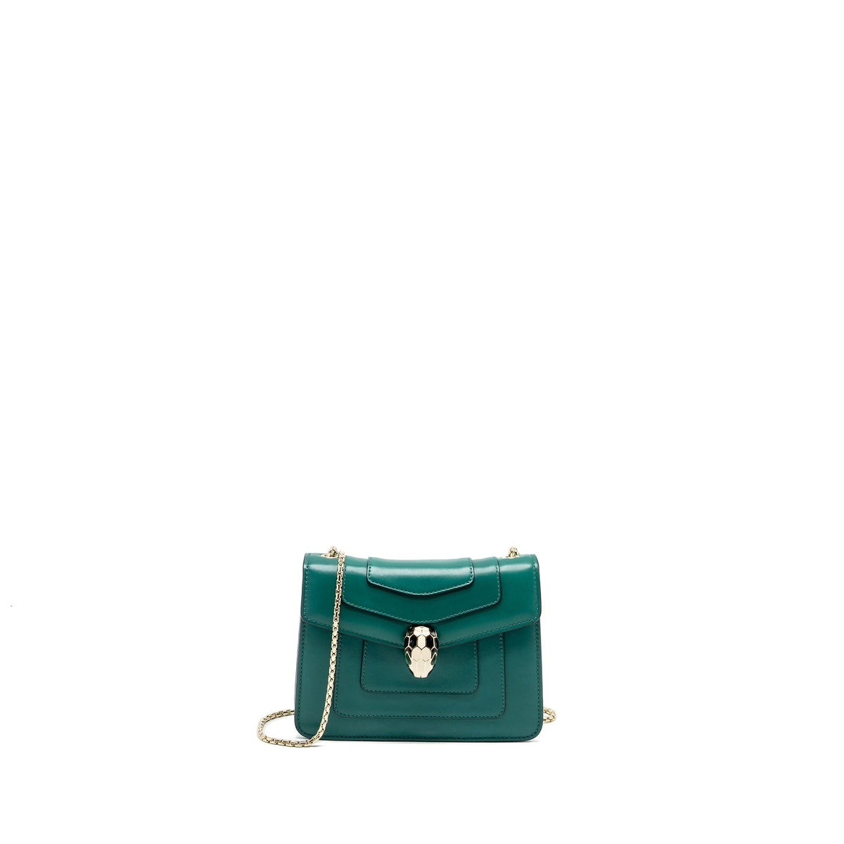 BVLGARI SERPENTI FOREVER CROSSBODY BAG CAFLSKIN GREEN GHW