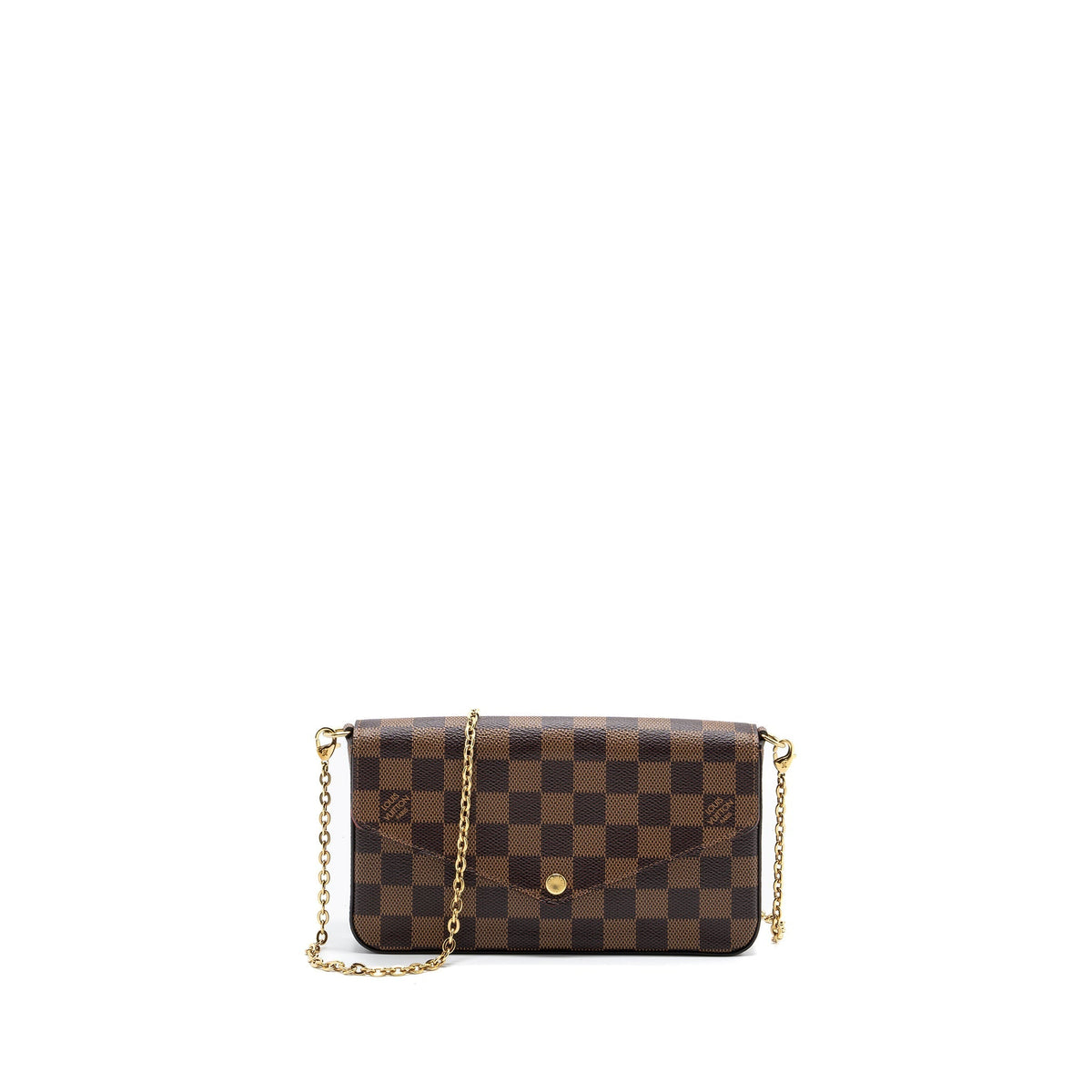 LOUIS VUITTON FELICIE POCHETTE DAMIER EBENE CANVAS GHW