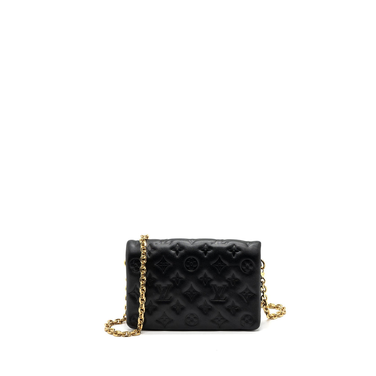 LOUIS VUITTON POCHETTE COUSSIN LAMBSKIN BLACK GHW