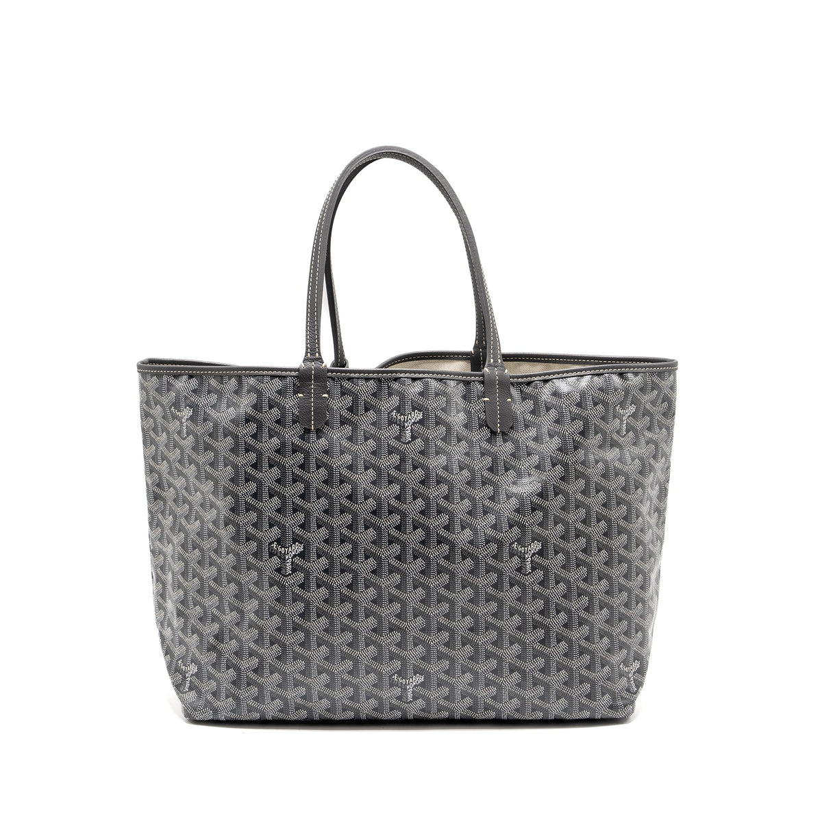 GOYARD SAINT LOUIS PM TOTE BAG GOYARDLINE CANVAS GREY SHW