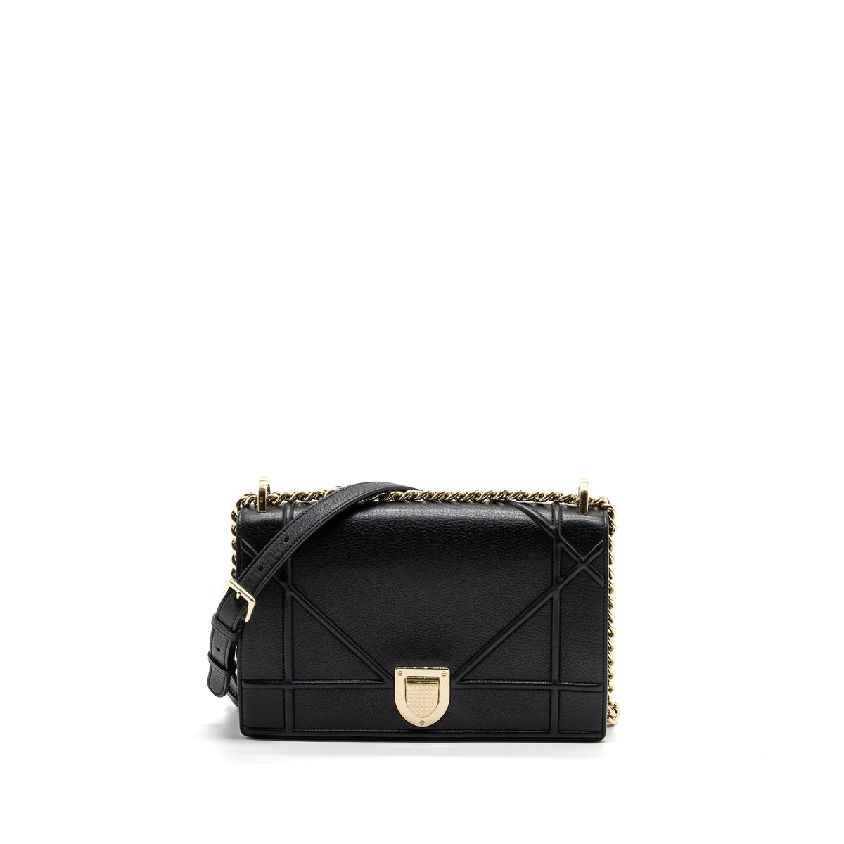 DIOR DIORAMA BAG CALFSKIN BLACK LGHW