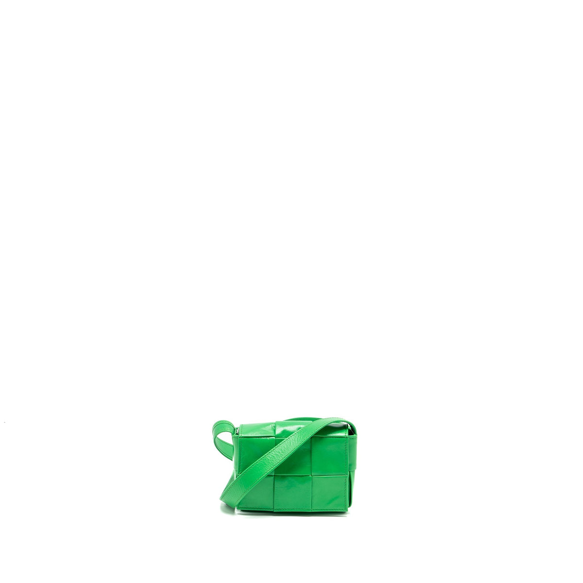 BOTTEGA VENETA INTRECCIO CASSETTE MINI BAG LAMBSKIN GREEN