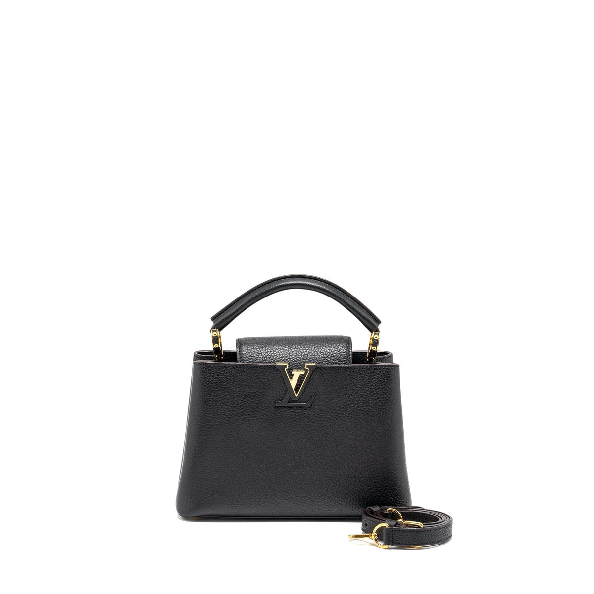 LOUIS VUITTON CAPUCINES BB TAURILLON CALFSKIN BLACK GHW