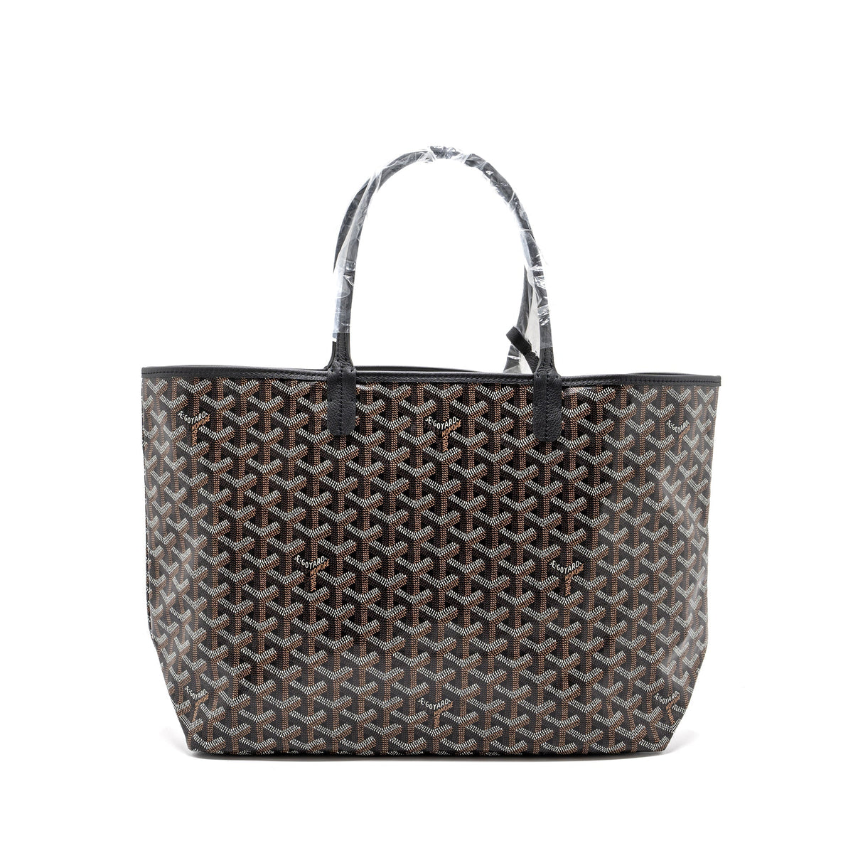 GOYARD SAINT LOUIS PM TOTE BAG GOYARD LINE CANVAS BLACK SHW