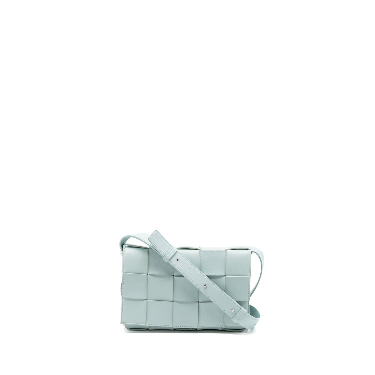 BOTTEGA VENETA CLASSIC CASSETTE BAG LAMBSKIN LIGHT BLUE SHW