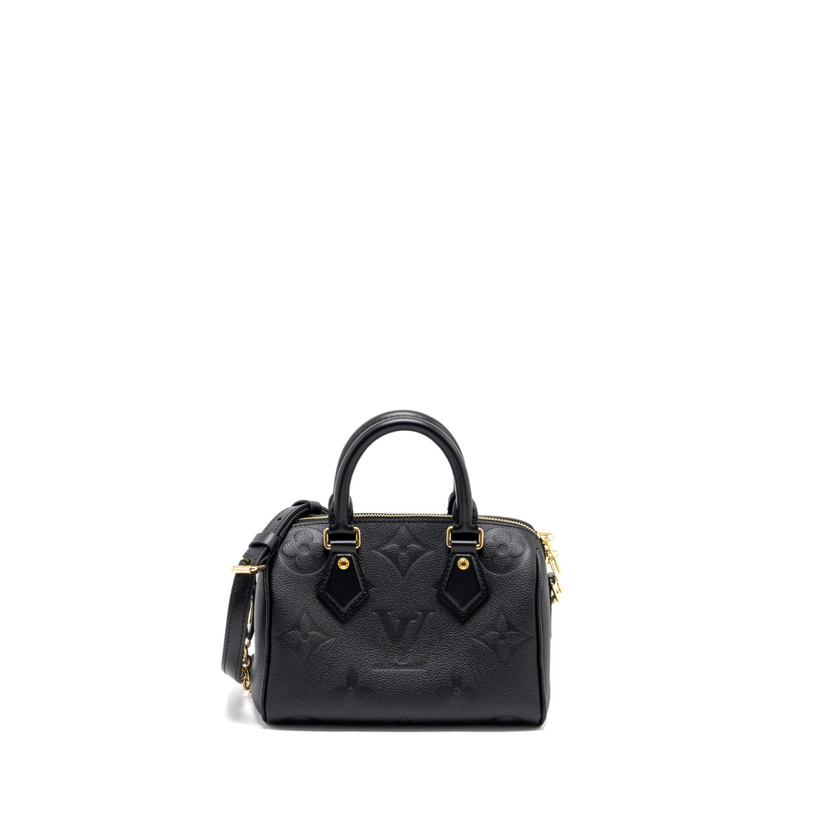LOUIS VUITTON SPEEDY 20 BANDOULIERE MONOGRAM EMPREINTE BLACK GHW