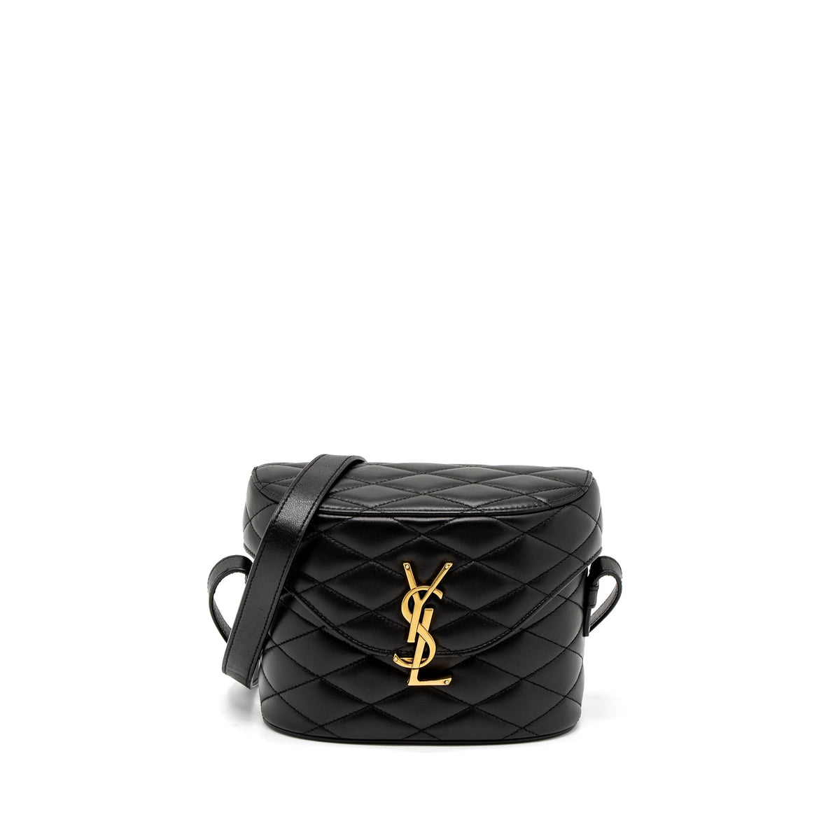 SAINT LAURENT JUNE BOX BAG LAMBSKIN BLACK GHW