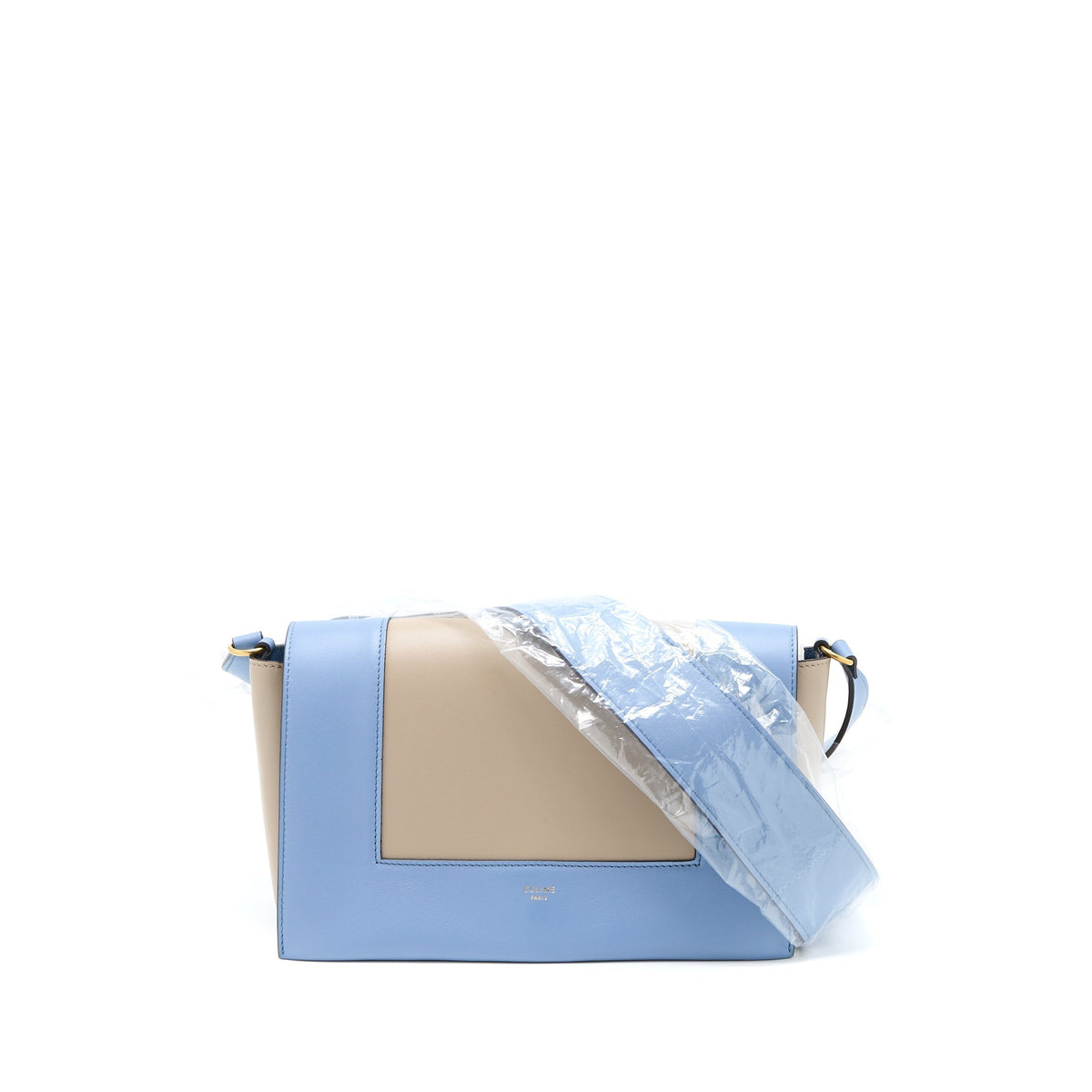 CELINE MEDIUM FRAME BAG MULTICOLOUR BLUE/LIGHT TAUPE GHW