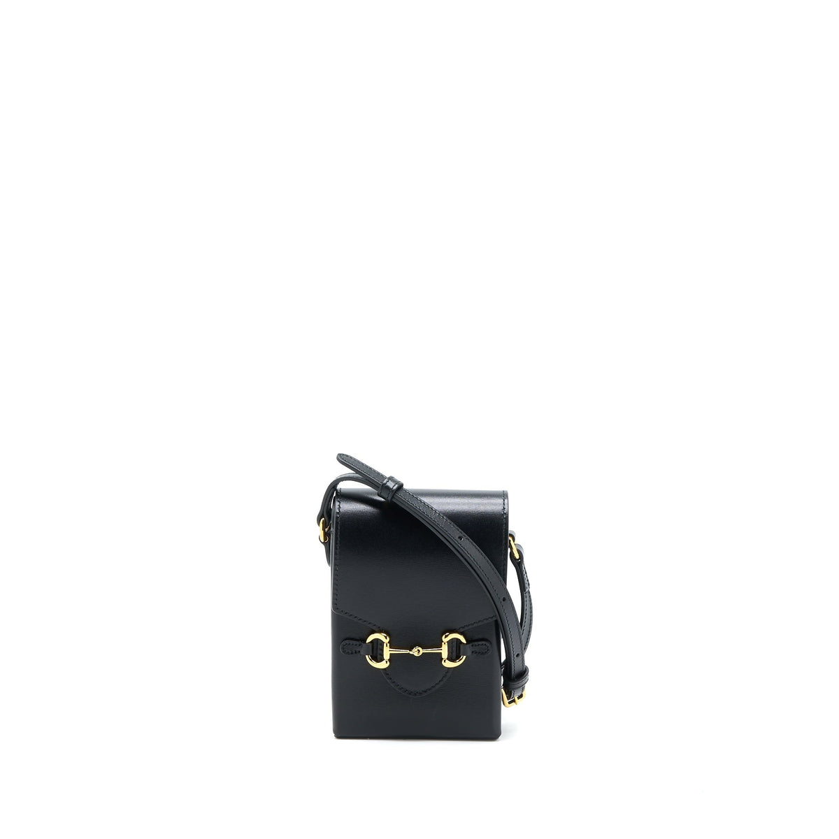 GUCCI HORSEBIT 1955 MINI BAG CALFSKIN BLACK LGHW