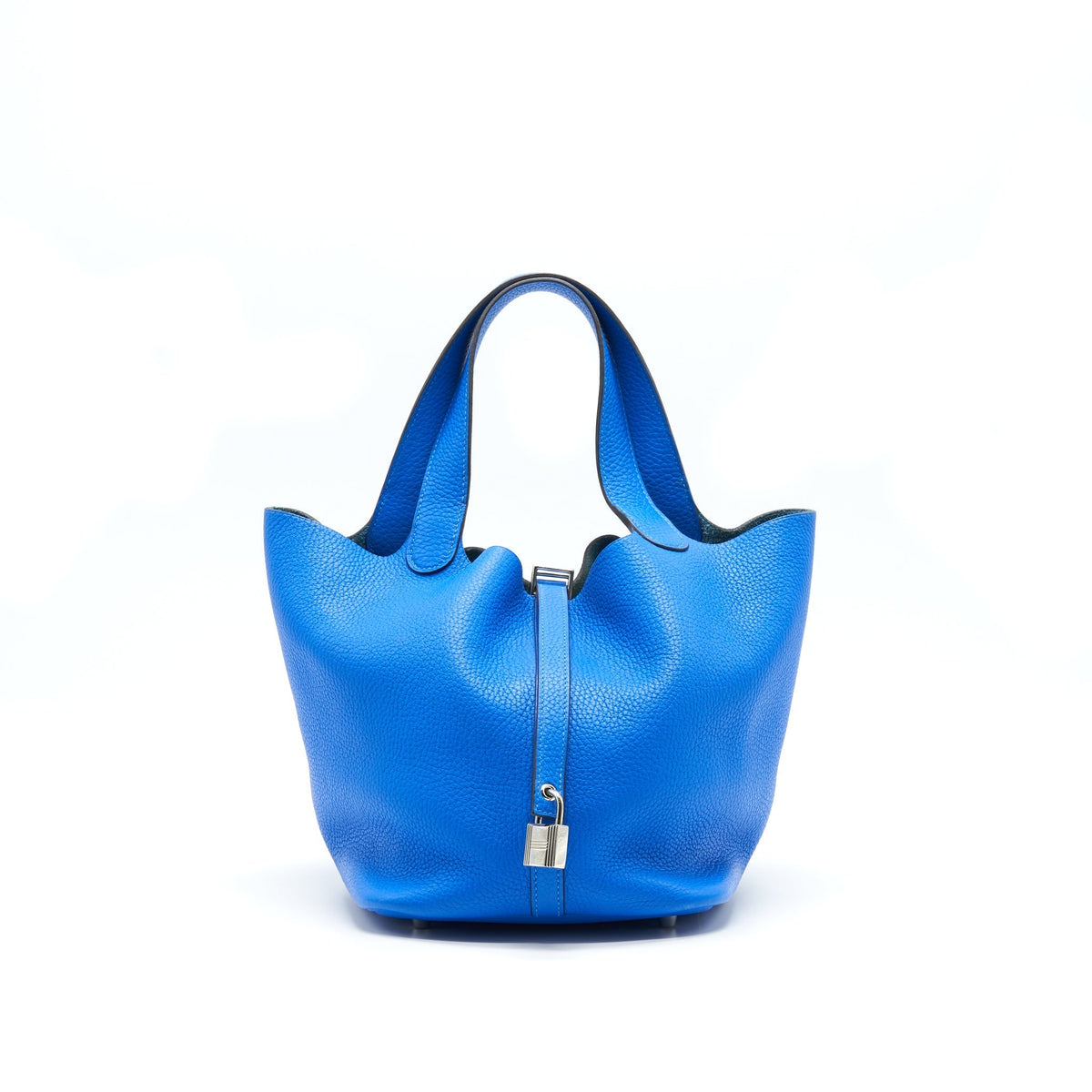 HERMES PICOTIN 22 LOCK BAG TANZANIA BLUE SHW