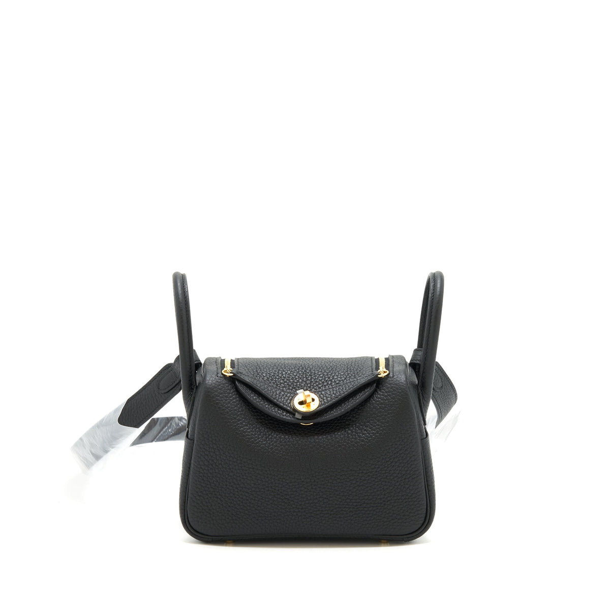 HERMES MINI LINDY BLACK GHW