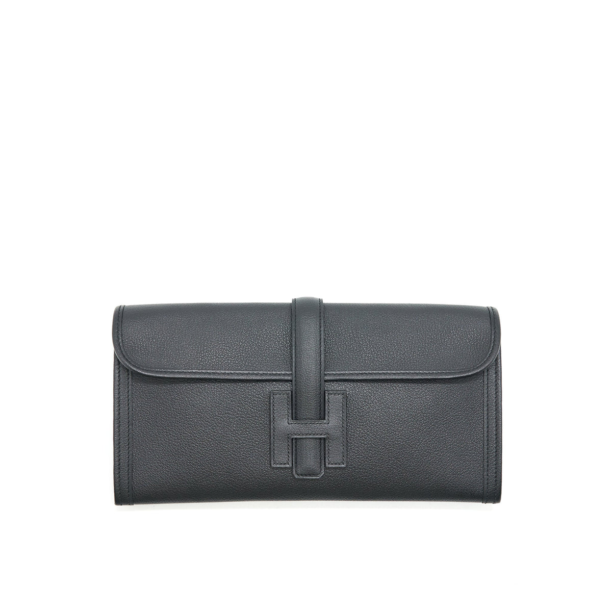 HERMES JIGE CLUTCH IN BLACK
