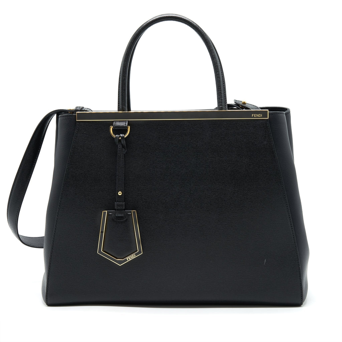 FENDI 2JOURS TOTE BAG BLACK GHW