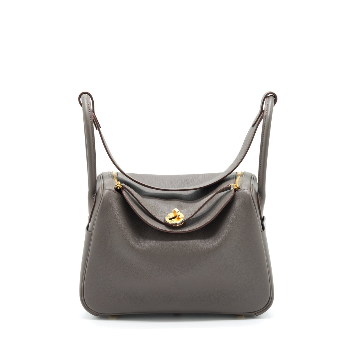 HERMES LINDY 26 EVERCOLOR 8F GRIS ETAIN GHW
