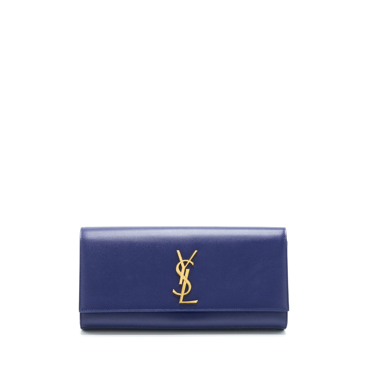 SAINT LAURENT/ YSL CLUTCH CAVIAR BLUE GHW