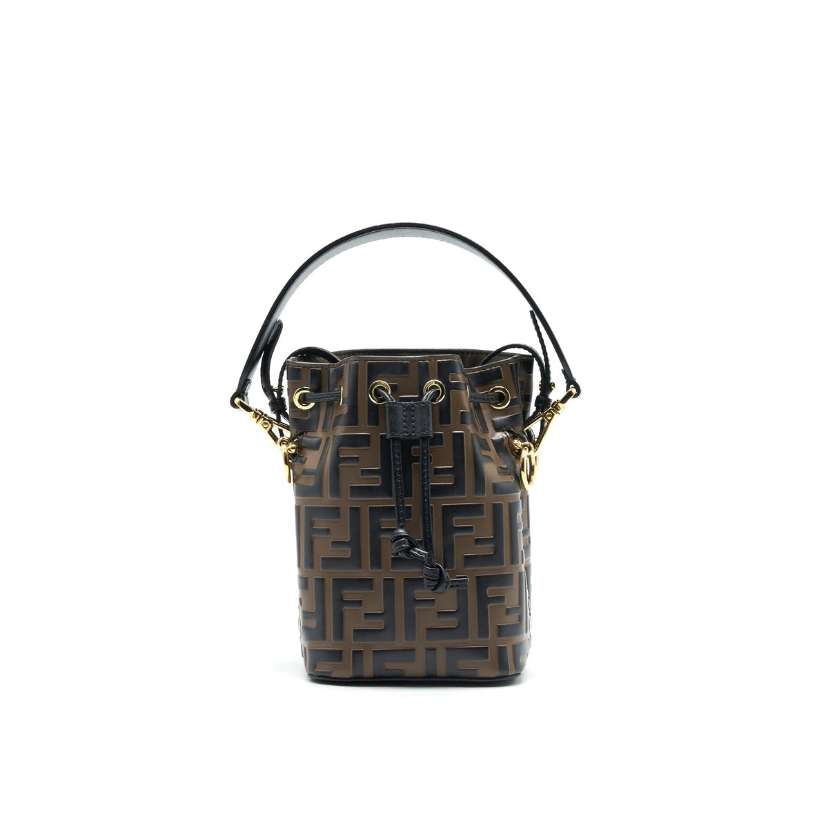 FENDI MON TRESOR MINI BUCKET BAG BROWN