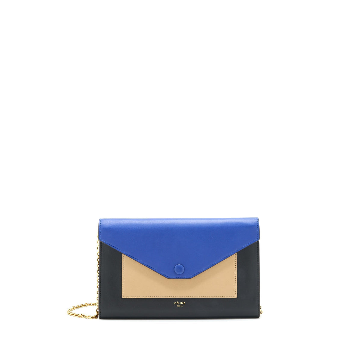 CELINE POCKET ENVELOPE WALLET ON CHAIN MULTI-COLOUR