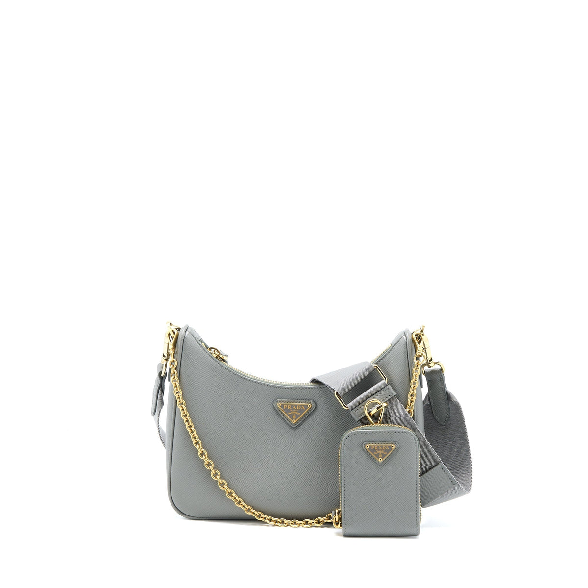 PRADA RE-EDITION 2005 SAFFIANO GREY GHW