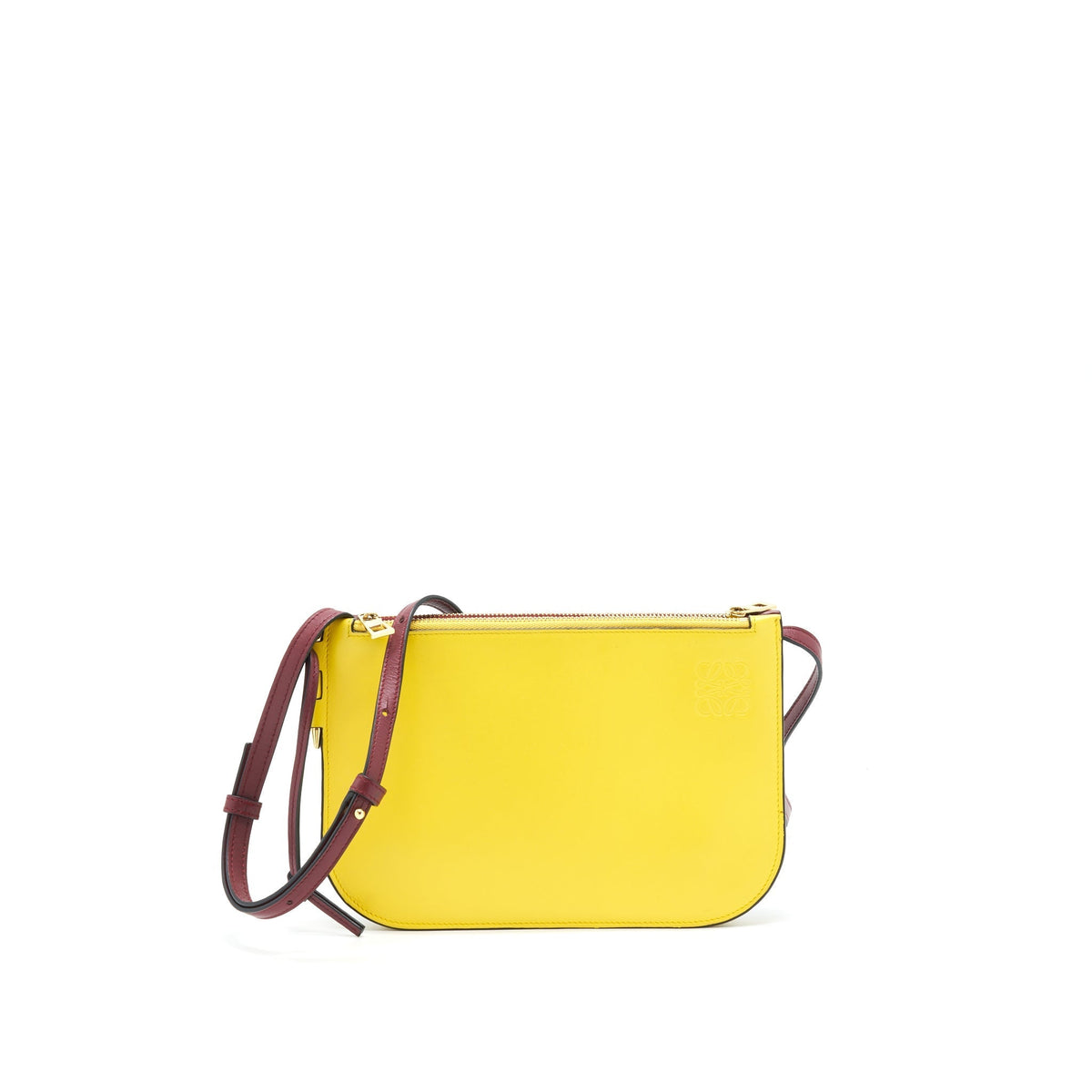 LOEWE GATE DOUBLE ZIP POUCH IN CALFSKIN