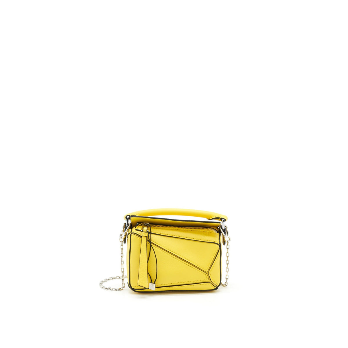 LOEWE NANO PUZZLE BAG IN CLASSIC CALFSKIN YELLOW SHW