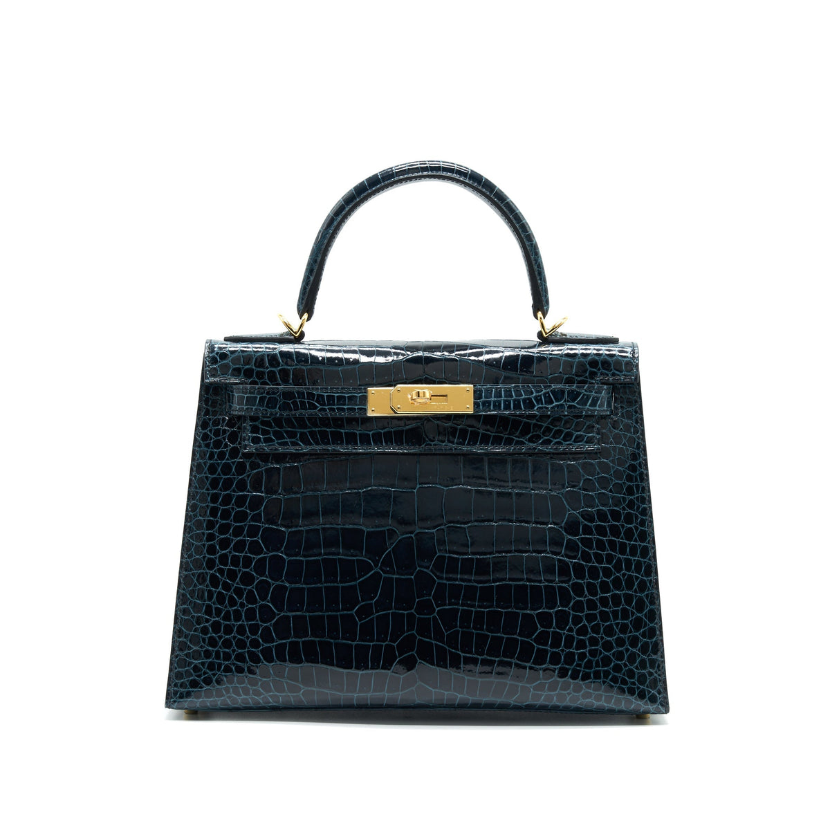 HERMES KELLY28 ALLIGATOR VERT ROSSEAU GHW