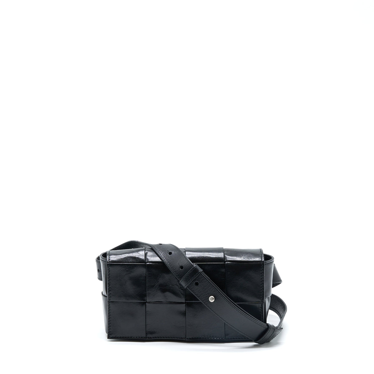 BOTTEGA VENETA CASSETTE BELT BAG CALFSKIN BLACK
