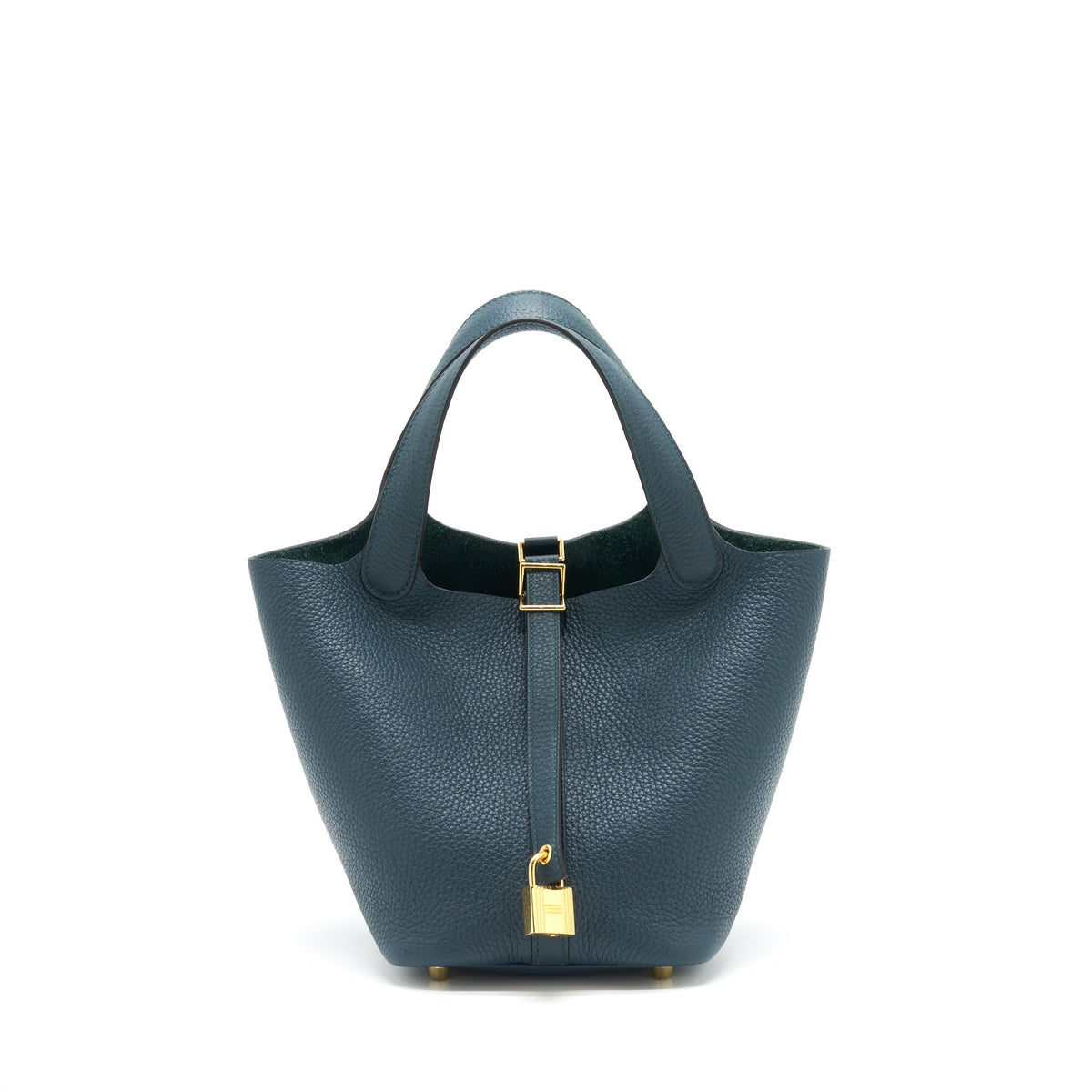 HERMES PICOTIN 18 LOCK BAG CLEMENCE 6O VERT CYPRESS GHW