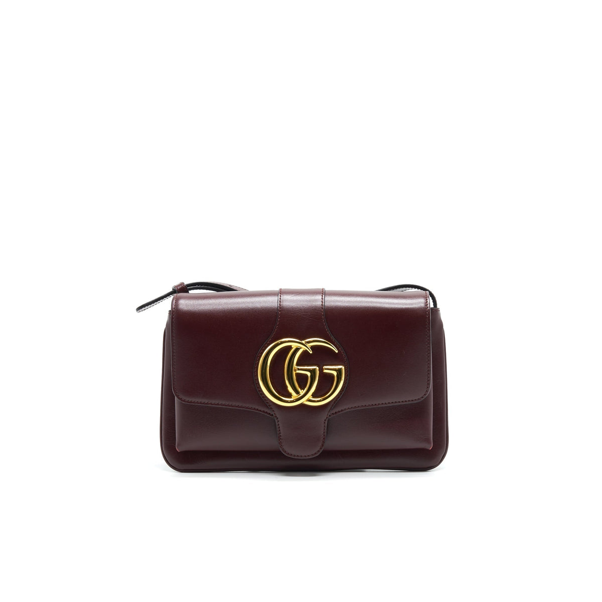 GUCCI ARLI SMALL SHOULDER BAG BURGUNDY WITH GHW