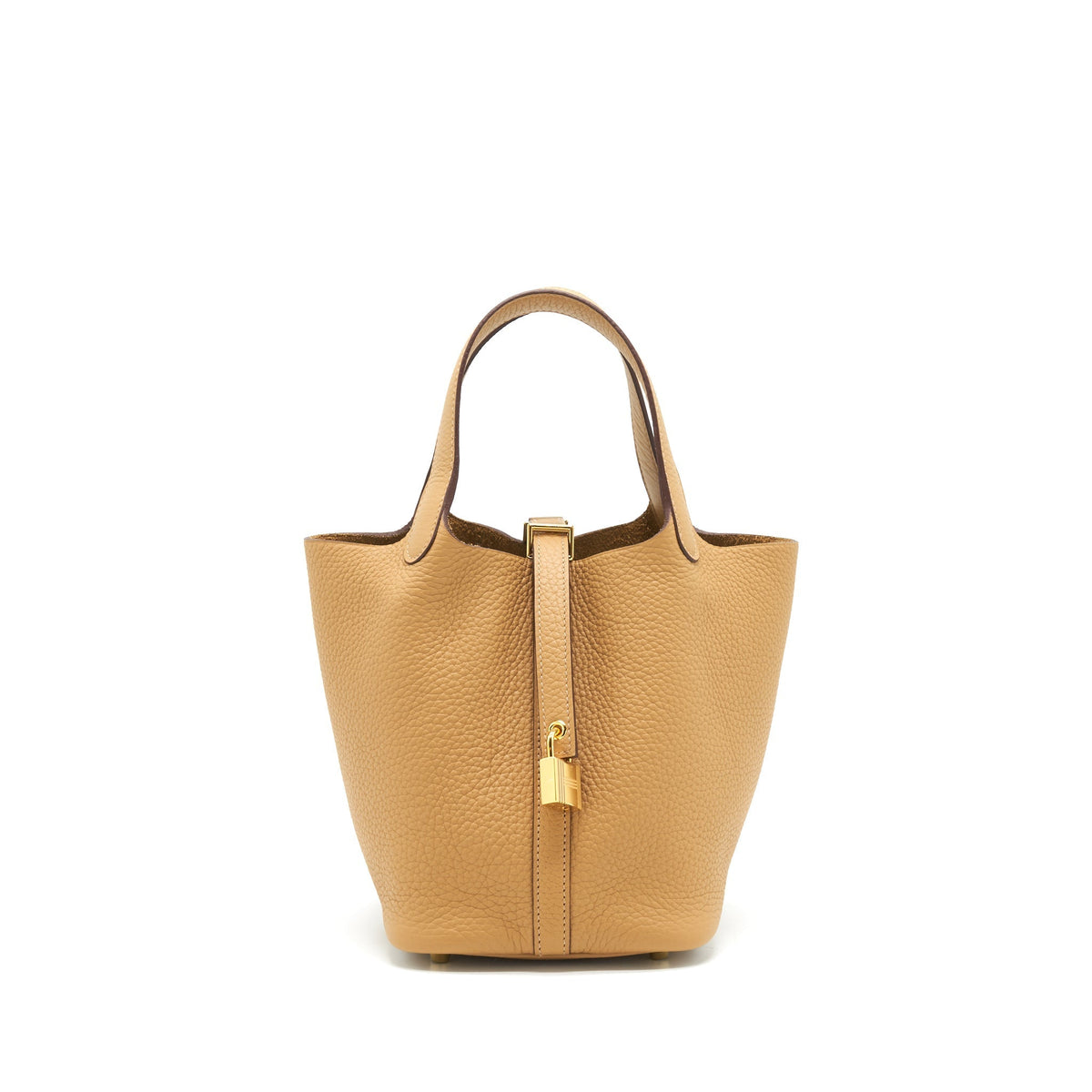HERMES PICOTIN 18 LOCK BAG BISCUIT GHW