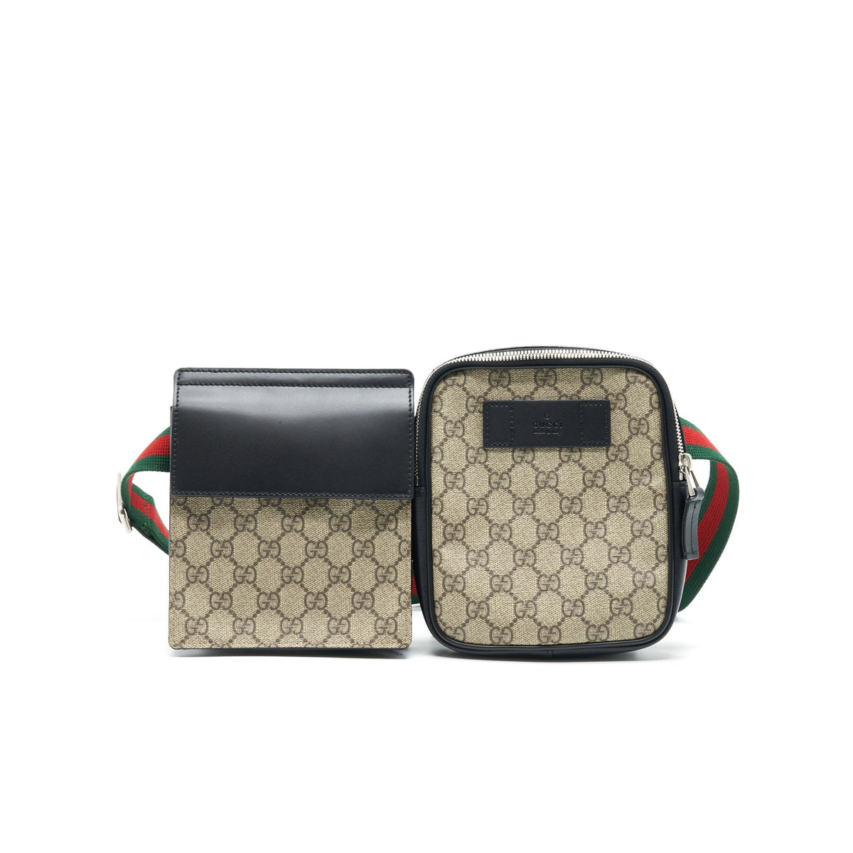 GUCCI GG SUPREME WEB WAIST STRAP BELT BAG