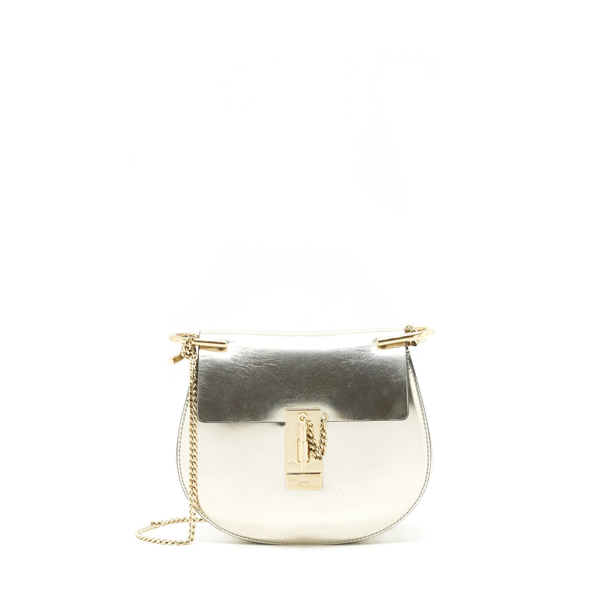 CHLOE SMALL DREW BAG METALLIC GOLD GHW