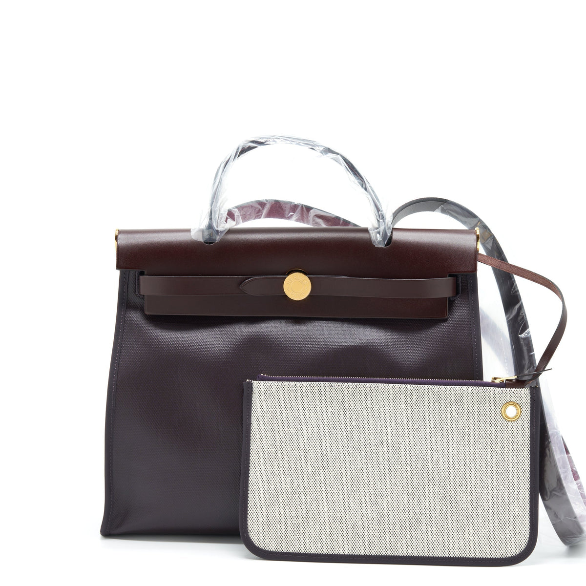 HERMES HERBAG 31 CASSIS/ECRU/NOIR/ROUGE SELLIER GHW