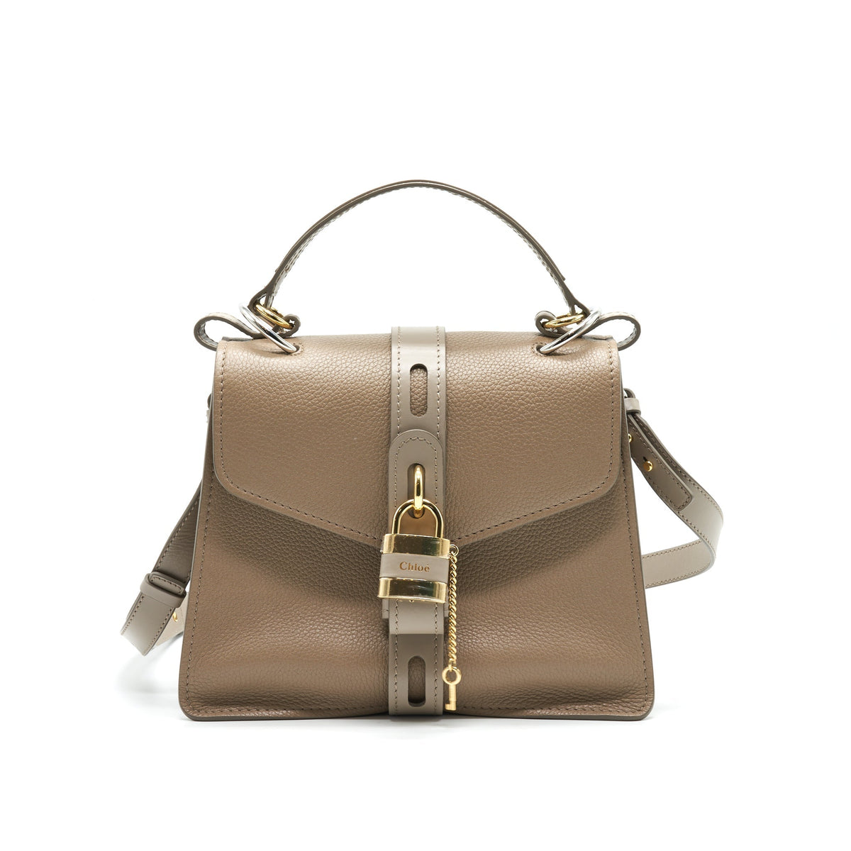 CHLOE TOP HANDLE SHOULDER BAG MOTTY GREY