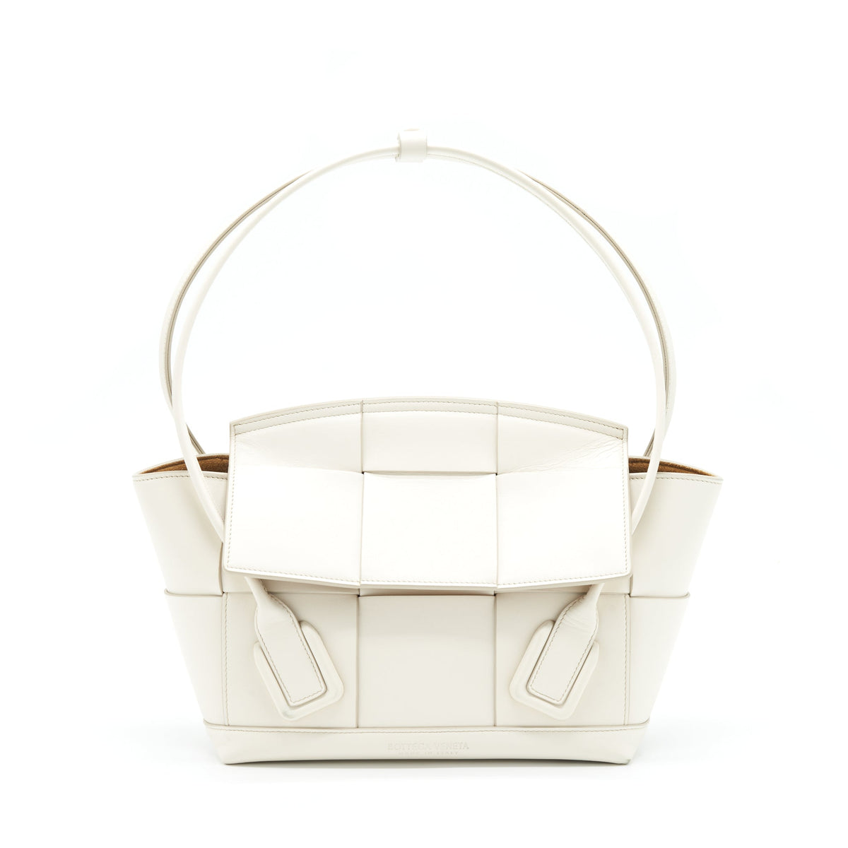 BOTTEGA VENETA ARCO BAG CALFSKIN WHITE SHW