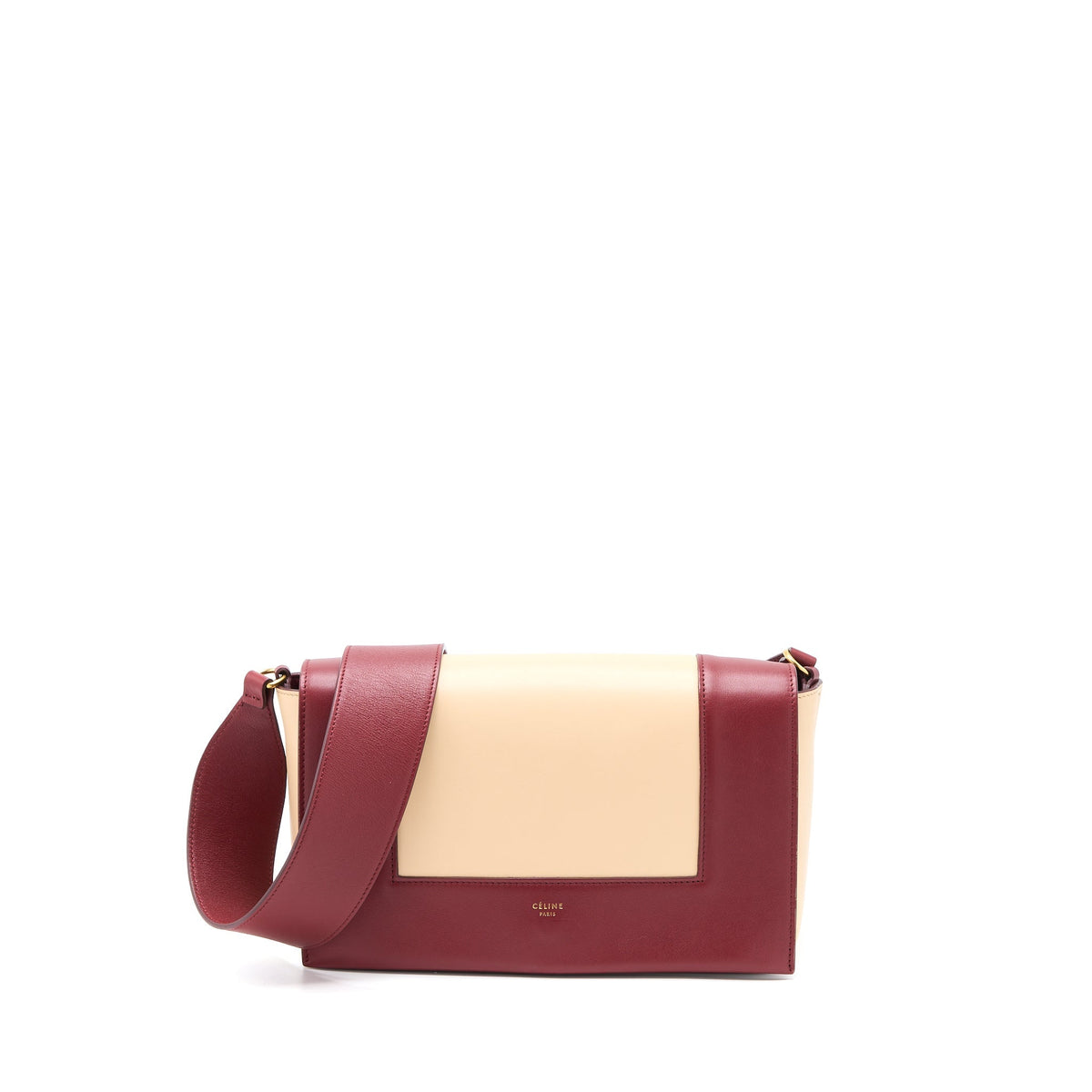 CELINE FRAME BAG CALFSKIN MULTICOLOUR RED/BEIGE GHW