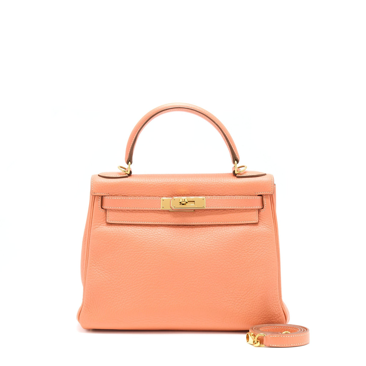 HERMES KELLY 28 CLEMENCE 5L CREVETTE GHW