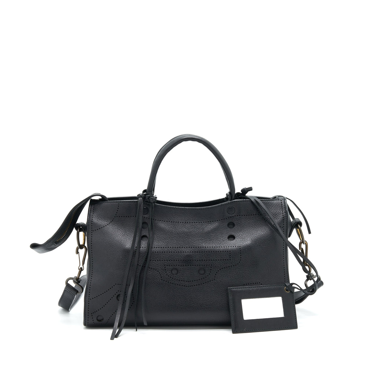 BALENCIAGA STUD FREE BLACKOUT CITY BAG