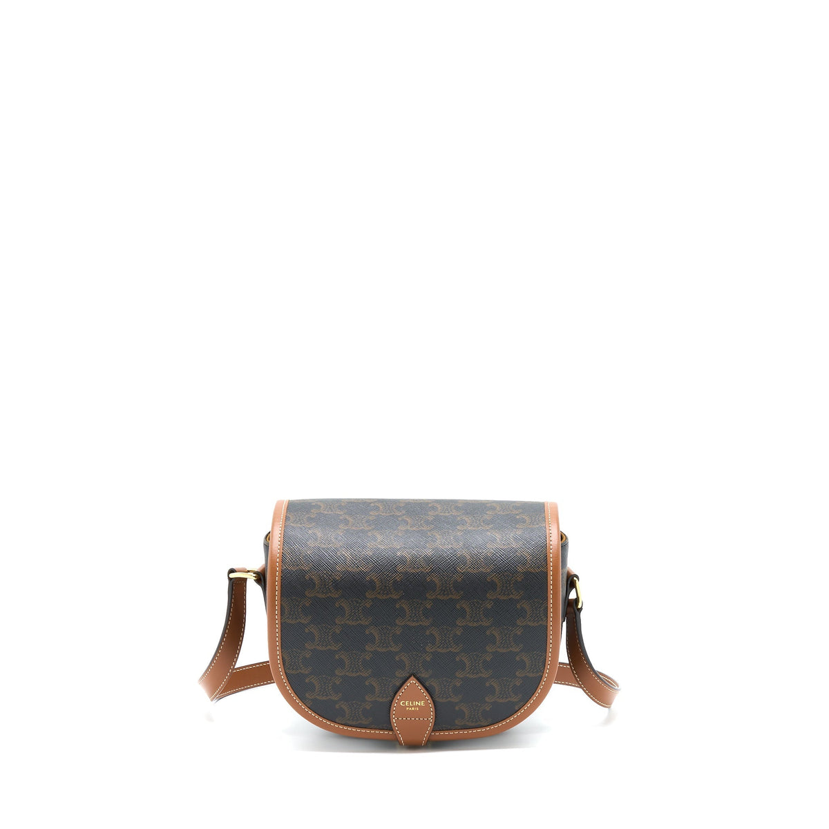 CELINE FOLCO MEDIUM TRIOMPHE CANVAS BAG GHW