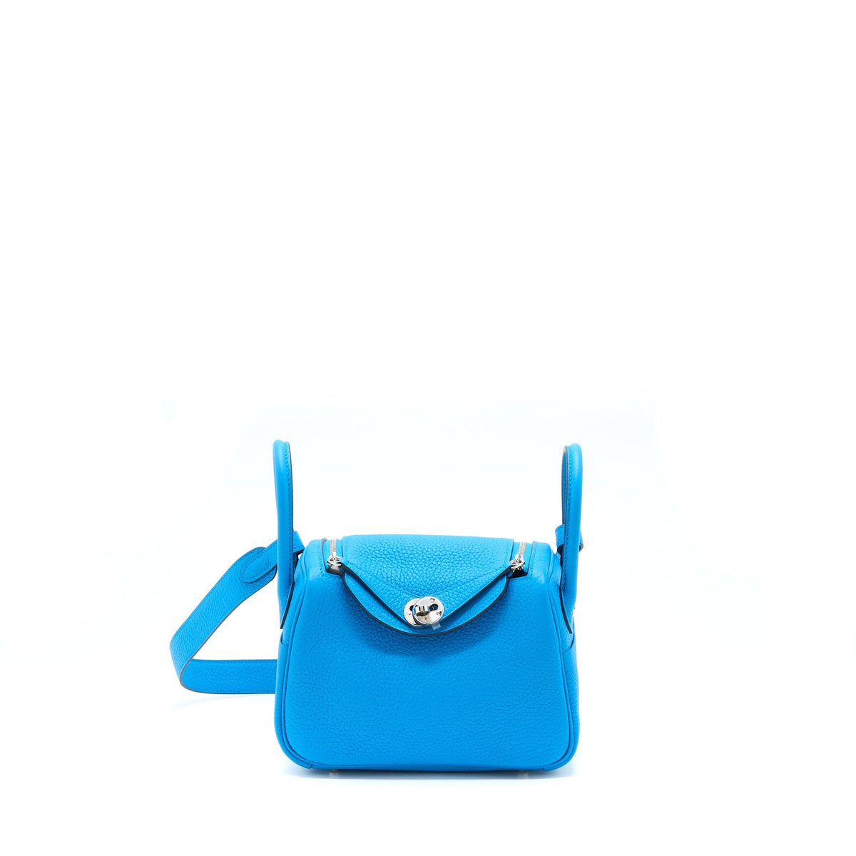 HERMES MINI LINDY CLEMENCE BLUE SHW
