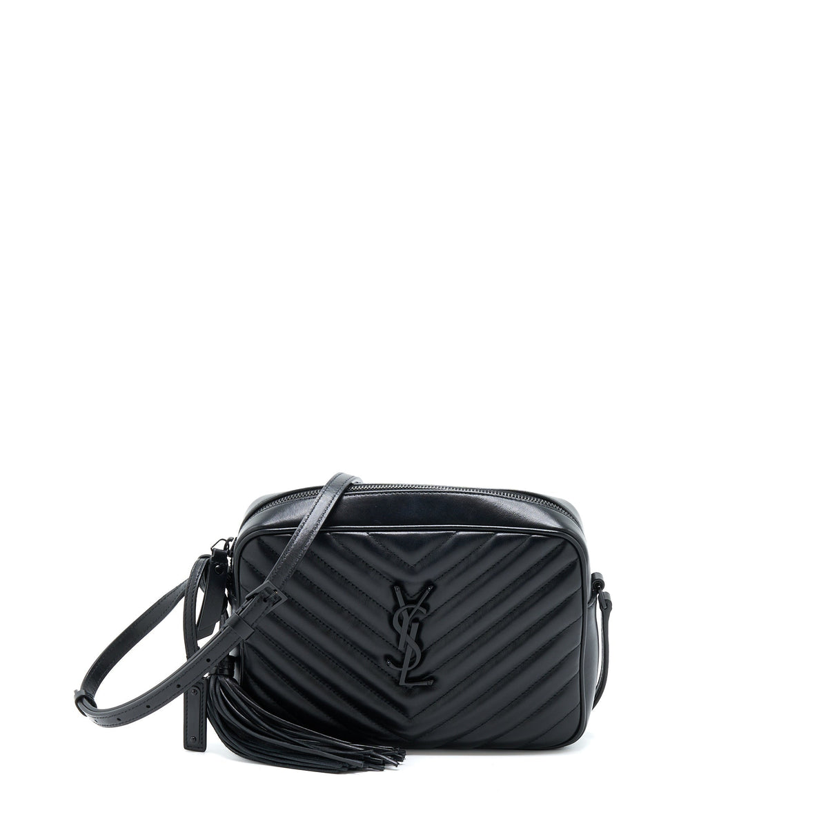 SAINT LAURENT/YSL LOU CAMERA BAG CALFSKIN SO BLACK