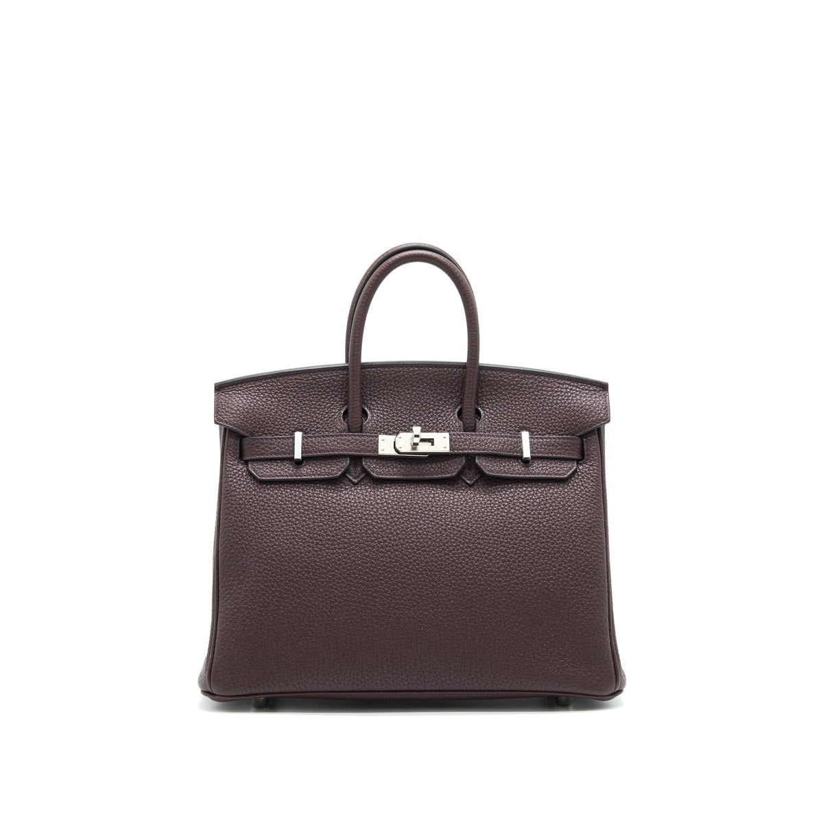 HERMES BIRKIN 25 0G ROUGE SELLIER TOGO LEATHER SHW