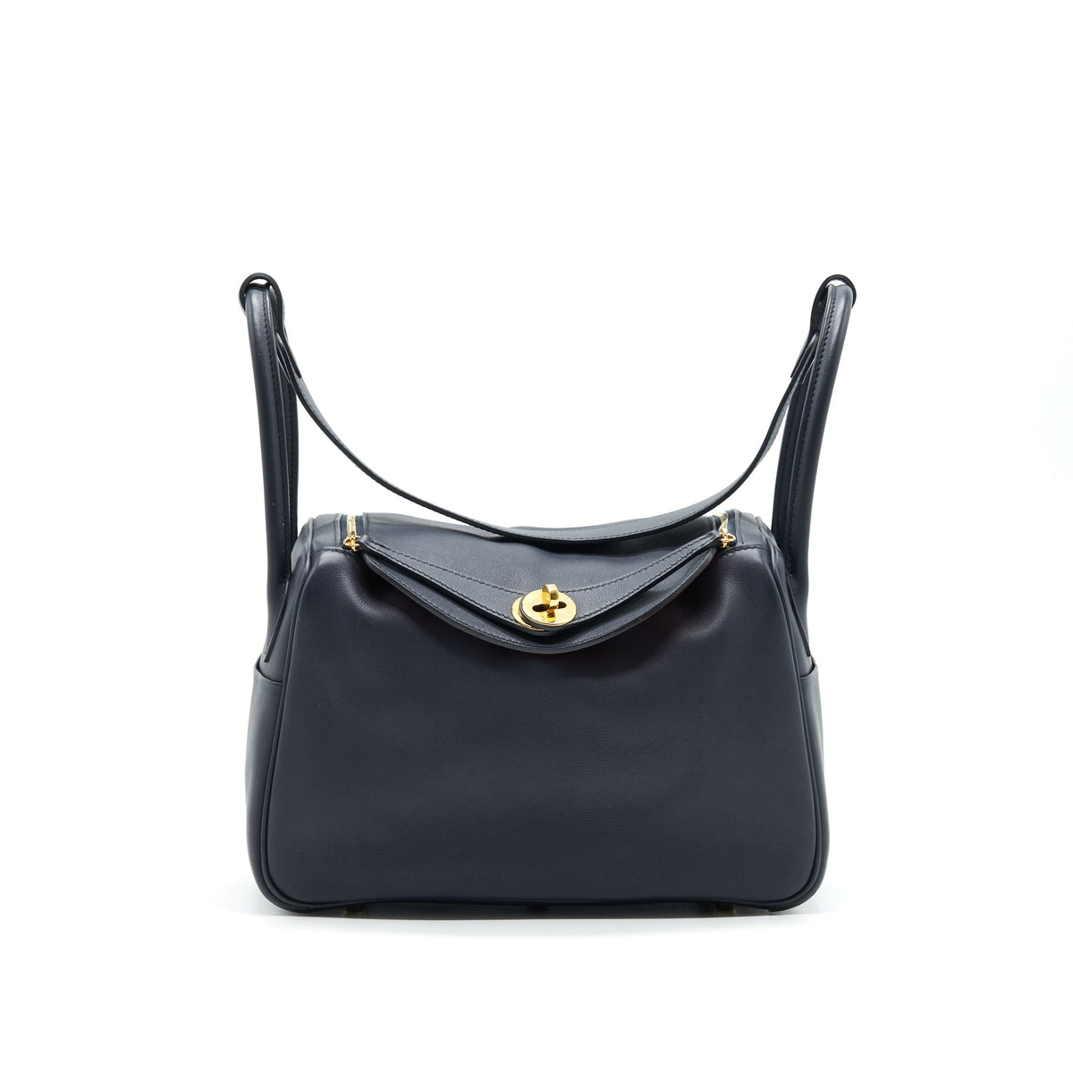 HERMES LINDY 26 SWIFT NAVY AND ORANGE GHW