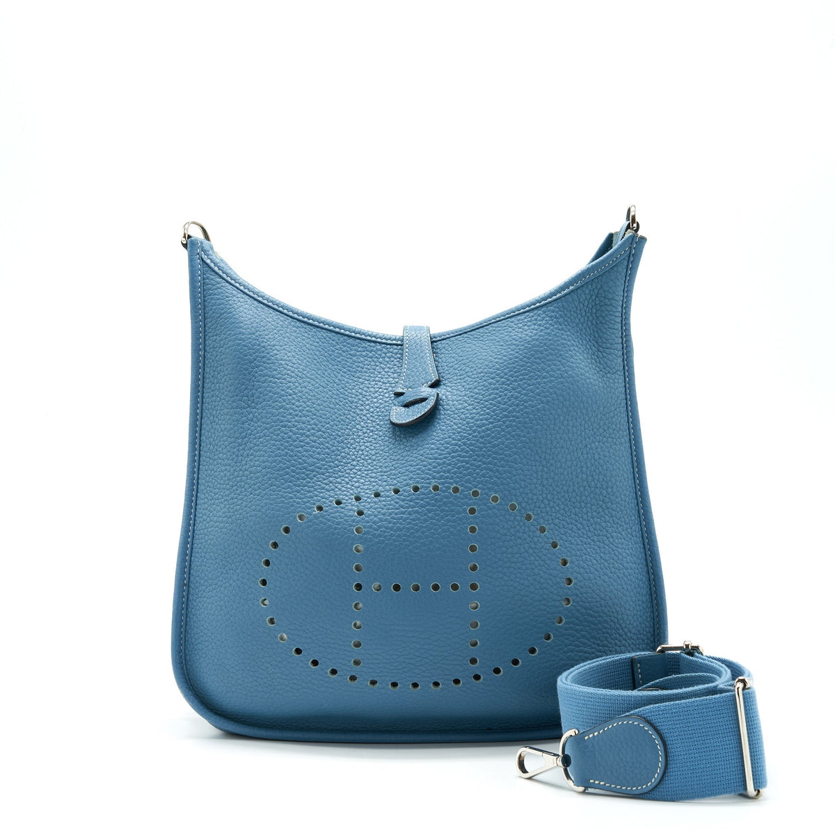 HERMES EVELYNE 29 BAG CLEMENCE BLUE JEANS SHW