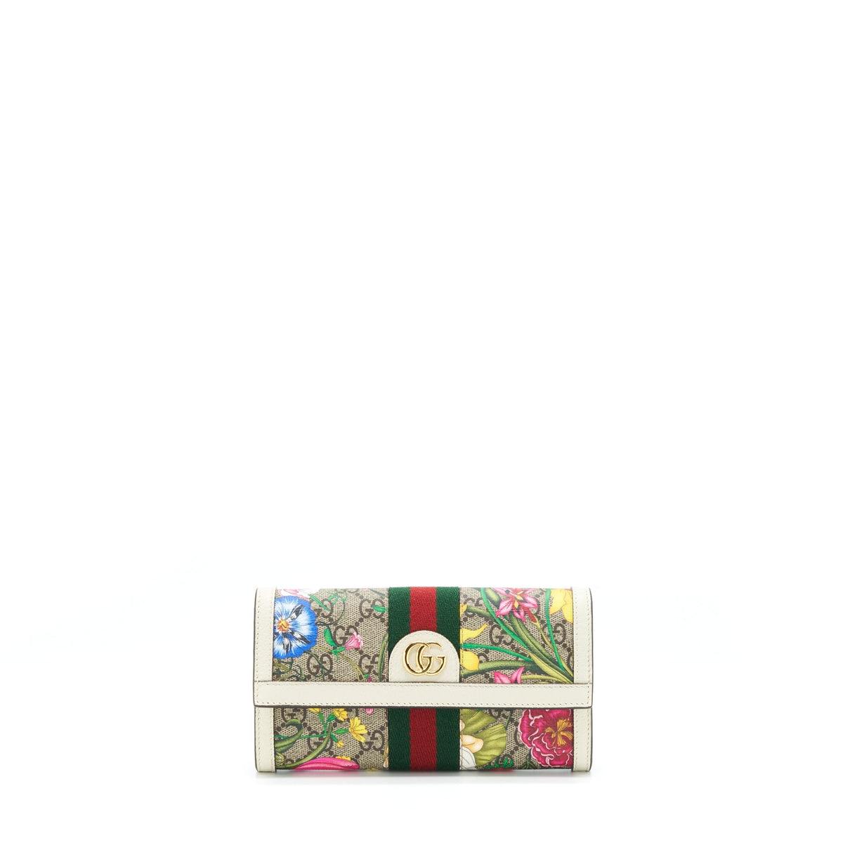 GUCCI FLOWER LONG WALLET MULTICOLOUR GHW