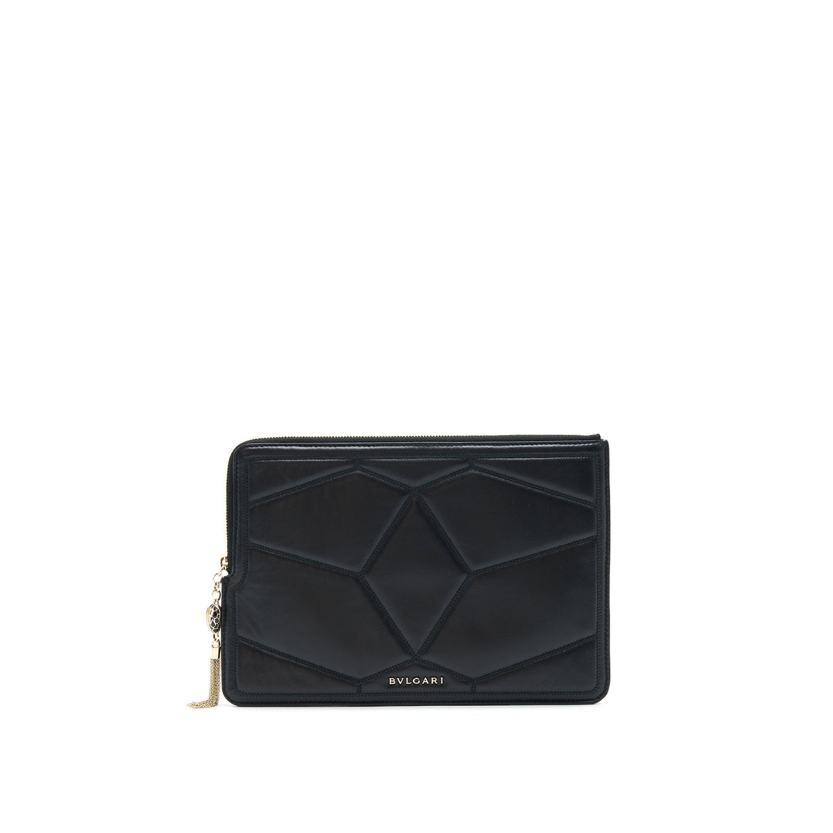 BVLGARI SERPENTI CLUTCH BLACK WITH LGHW