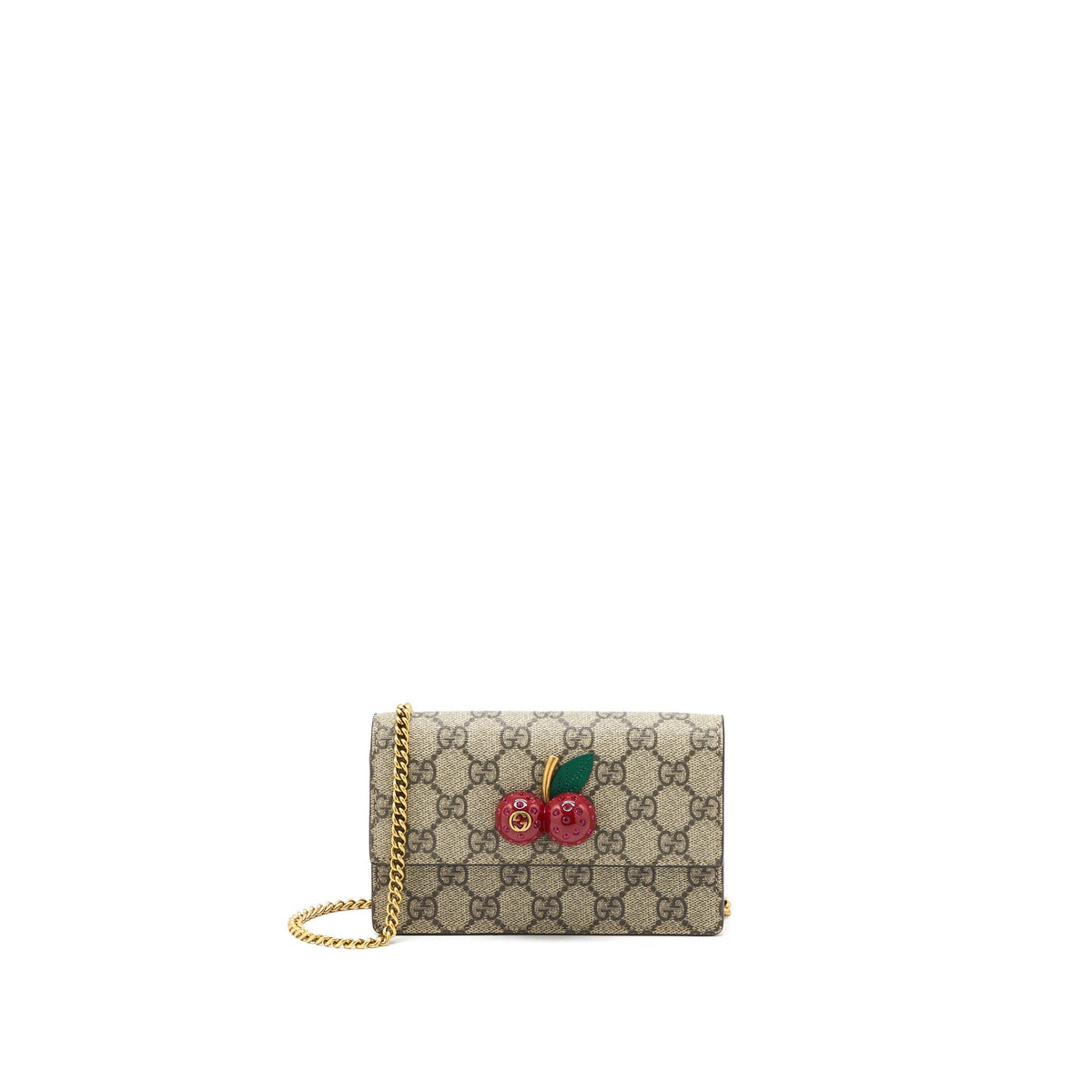 GUCCI SUPREME MINI BAG CHERRIES GG SUPREME CANVAS GHW