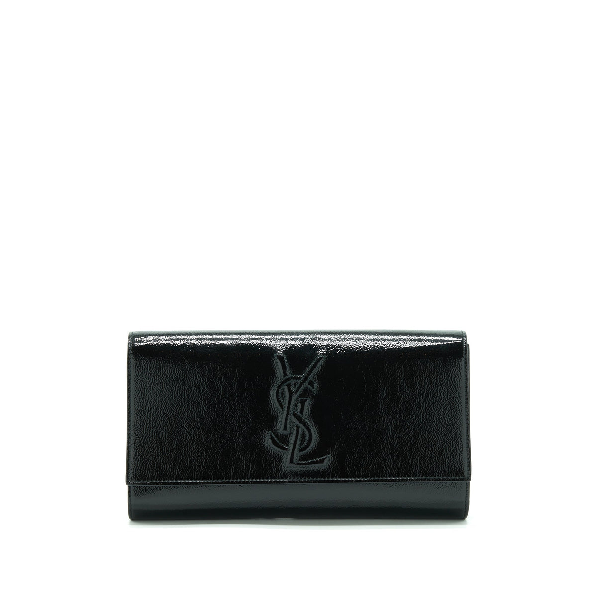 SAINT LAURENT / YSL CLUTCH PATENT BLACK