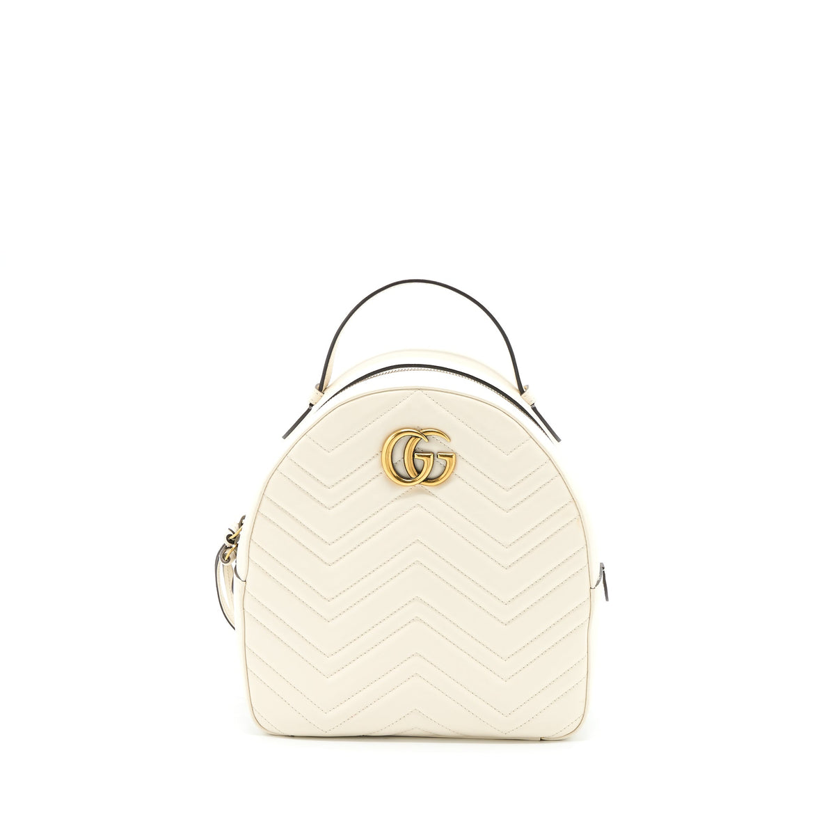GUCCI GG MARMONT BACKPACK CALFSKIN WHITE GHW