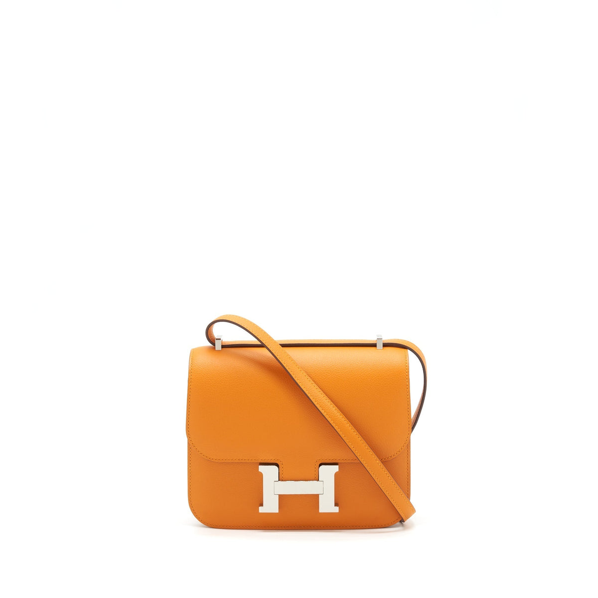 HERMES MINI CONSTANCE EVERCOLOR ABRICOT/TERRE SHW