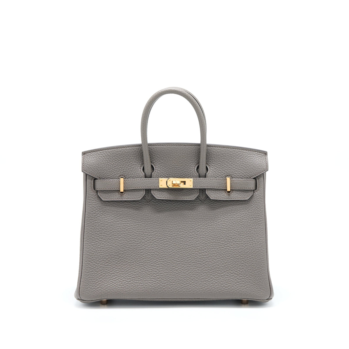 HERMES BIRKIN 25 TOGO 8F GRIS ETAIN RGHW